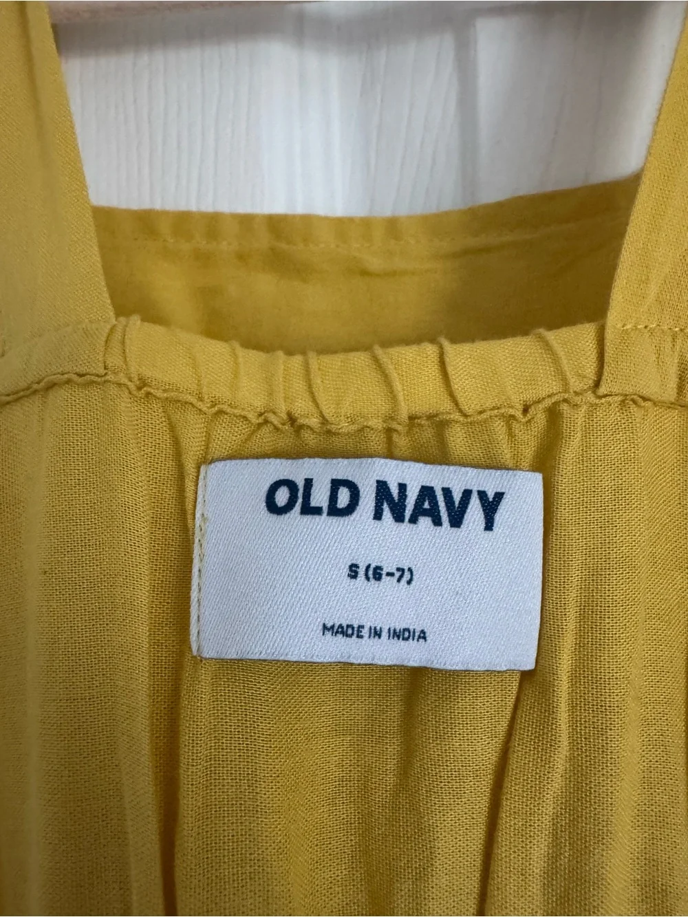 Old Navy Mustard Yellow Tiered Eyelet Sundress